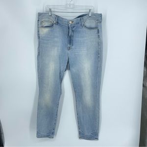 Good American Good Legs High Waist Crop Jeans 20 Blue124 light wash